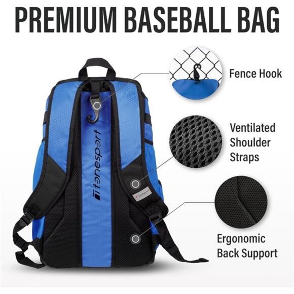 Baseball Bag - Backpack for Baseball, Softball, Tball - Adults & Youth Bat Bag - Picture 6 of 7